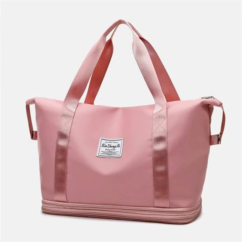 Travel Bag Women Shoulder Bag Quality Casual Handbag Double Zipper Expansion