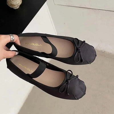 Women Butterfly-Knot Lolita Ladies Ballet Flats In Casual shoes, Sandals  Slides