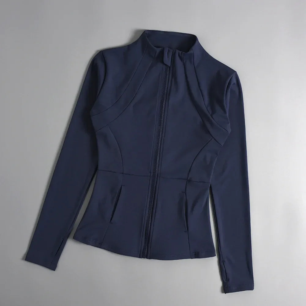 Yoga Clothes Windbreaker Sportswear Woman Running Long Sleeve Sweatshirt Sports Jackets Top Women Workout Tops Activewear