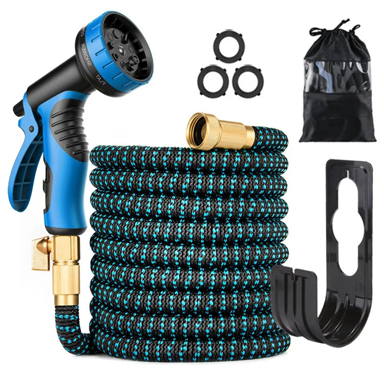 3X Expandable Garden Hose - Extends To 100FT with Spray Gun | Lightweight & Kink-Free | No-Leak Flexible Water Pipe for Cleaning