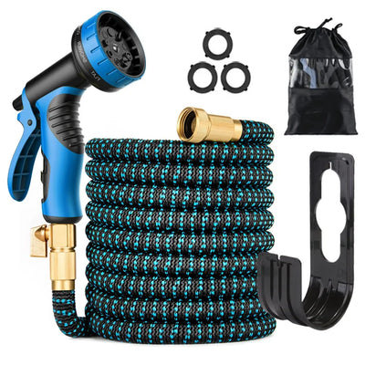 3X Expandable Garden Hose - Extends To 100FT with Spray Gun | Lightweight & Kink-Free | No-Leak Flexible Water Pipe for Cleaning