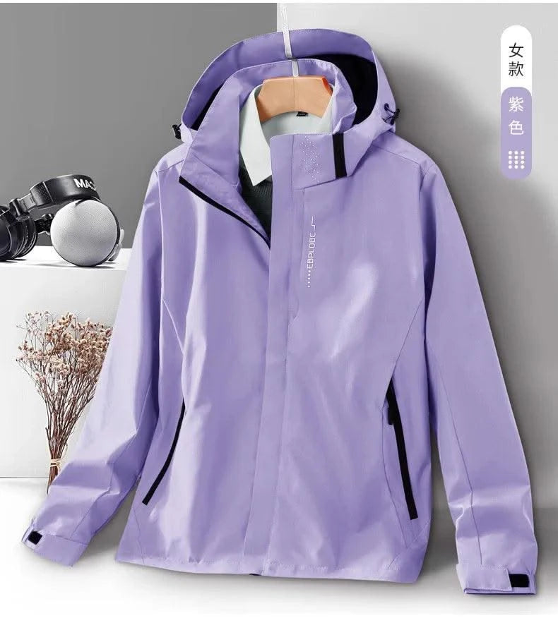 Waterproof Windbreaker Jackets For Women Men Camping Climbing Outdoor Hiking Coats Spring Autumn Unisex Outerwear