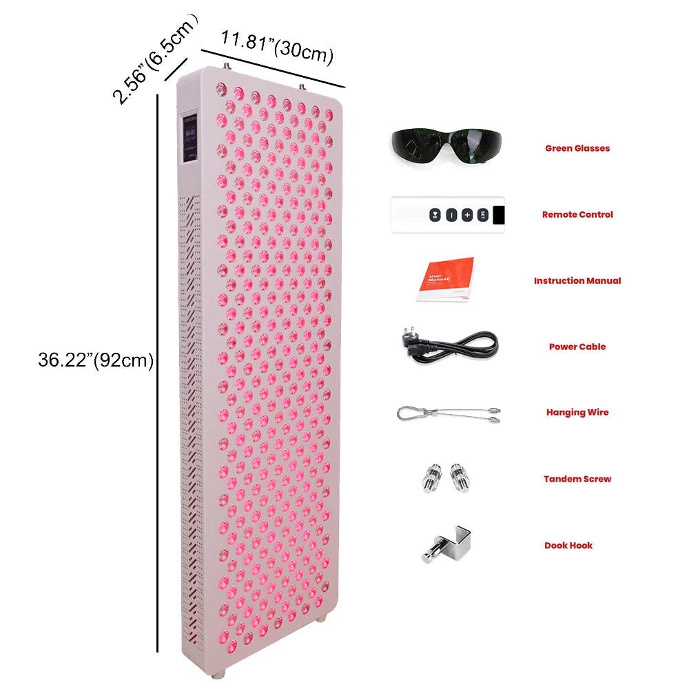 RL300MAX Red Therapy Light With Touch Screen Large Panel 7 Wavelength Infrared LED Device for Skin Care