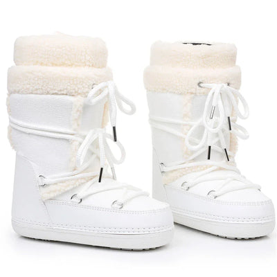 Snow Boots for Women Hairy Fuzzy Fluffy Furry Fur Boots 2025 Winter Boots for Women Waterprrof Pink Black White Fur Snow Boots