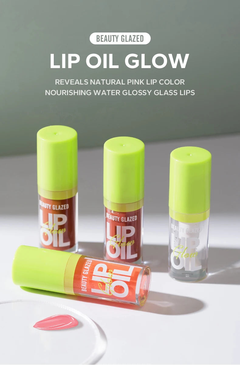 Beauty Glazed Rare Bright Lustrous Lip Essence Moisturizing Shine Shimmer Plumping Lip Tint  Care Oil Gloss for Lip Enhancement