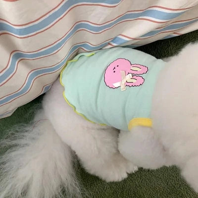 Pet Puppy Summer Clothes Pomeranian Short Vest Yorkshire Animal Print Pullover Maltese Soft Camisole Pet Supplies