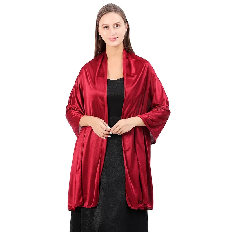 Elegant Silky Evening Dresses Shawls for Women Wedding Party Shawl Bride Bridesmaid Boleros Shrugs Banquet Capes Wraps