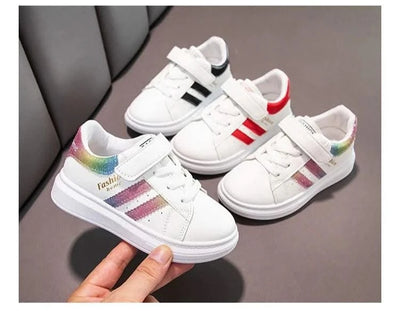 Children's Sports Shoes Non-slip New Tennis Shoes for Girls Fashion Boys Versatile Kids Causal School Running Sneakers Hook Loop