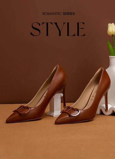 Women's Pointed Metal Buckle High Heels | Party | Carnival |Women's Shoes 9cm