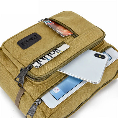 Men Canvas Shoulder Bags Casual Tote Travel Men's Crossbody Bag Luxury Messenger Bags Fashion High Quality Handbag