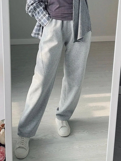 Women Straight Sweatpants Baggy Loose Dark Grey Long Pants Female Casual Sports Trousers High Waist Sweatpants For Women Joggers