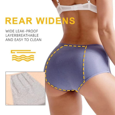 Women Physiological Panties Period Menstrual Underwear Leak Proof with Breathable Hole Lingerie Plus Size L-6XL