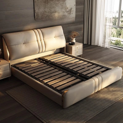 Luxury Double Bed Modern Sofa Design Simple Princess Sleeping Massage Bed Leather Headboards Muebles Lounge Suite Furniture