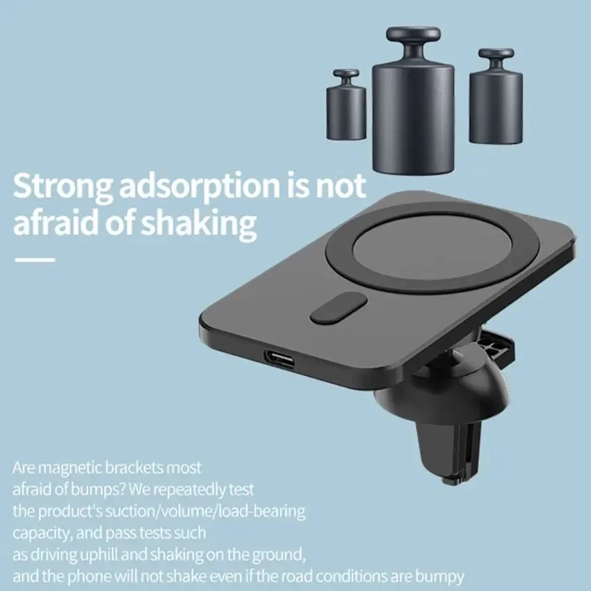 Car Phone Holder Stand Mount 30W Magnetic Car Wireless Charger For Magsafe iPhone 12 13 14 15 Pro Max Mini Fast Charging Station