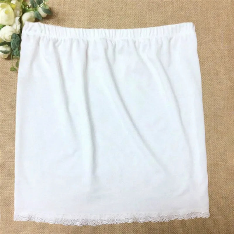 Satin Underskirt Half Slips Dress for Women Summer Thin Ice Silk High Waist Elastic Anti-Penetrating Underskirt Lining Petticoat