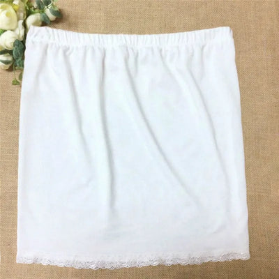 Satin Underskirt Half Slips Dress for Women Summer Thin Ice Silk High Waist Elastic Anti-Penetrating Underskirt Lining Petticoat