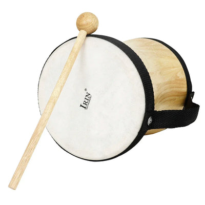 IRIN Indian Drums Wooden Sheepskin Drums with Drumsticks Percussion Instruments Children's Music Gifts Professional Hand Drum