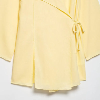 2025 Woman Fashion Linen Kimono Cross Coat Fashionable Women's Linen Blouse Shirt Women Brand Clothing
