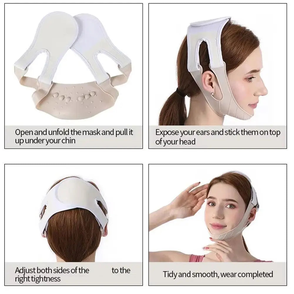 Face Mask Silicone V Lifting V Line Shape Face Lift UP Facial Slimming Bandage Mask Cheek Chin Neck Slimming Thin Belt