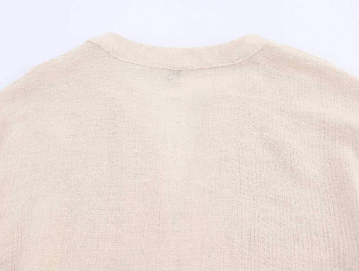 Women's clothing 2025 summer new product fashion European and American style hollow embroidery casual long-sleeved short shirt