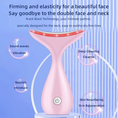 Neck Beauty Massage Instrument EMS Microcurrent LED Facial Electric Introduction Lifting And Firming Beauty Massage