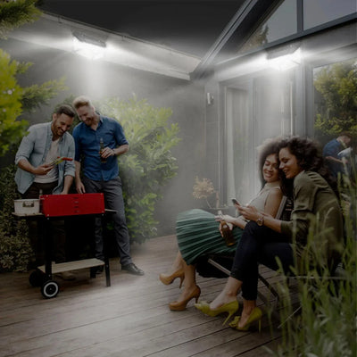 Solar Wall Lamp Outdoor 100LED Lampwaterproof Motion Sensor Solar Powered Sunlight Street Lamp Garden Railing Decorative Lamp