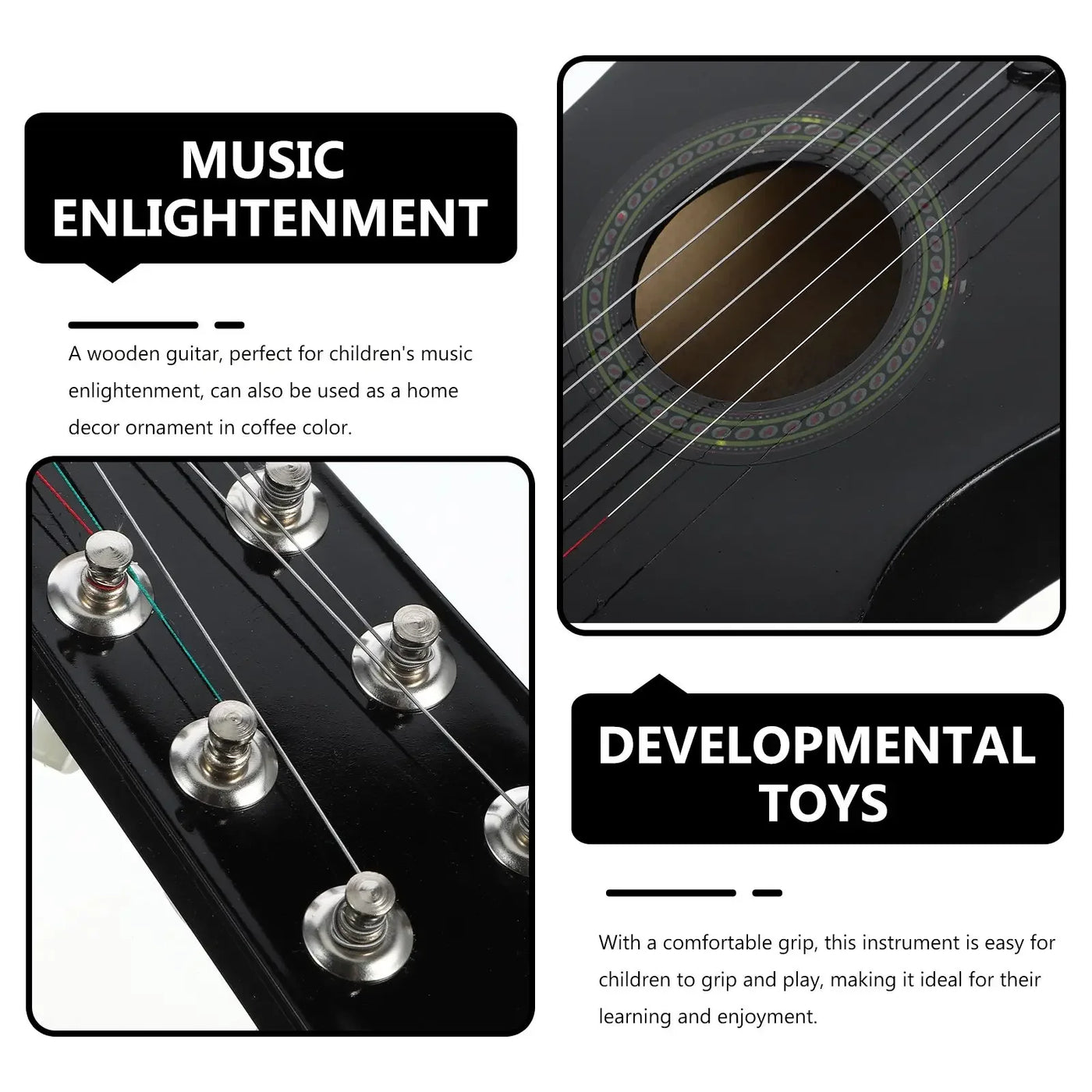 Acoustic Violin Toy Children's Guitar Toy Toddler Toys Acoustic Small for Toddlers Wooden Beginners Kids Gifts 2025 New