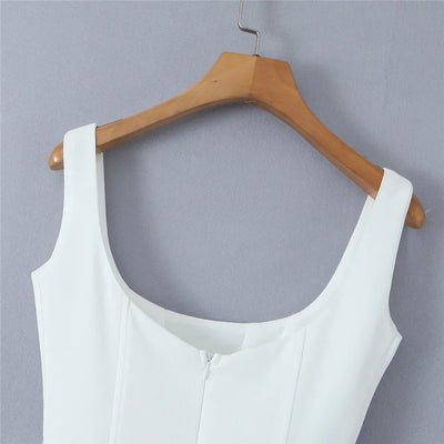 Summer clothes women 2024 short dresses women evening party dresses white bodycon mini dress birthday dresses luxury fish bone