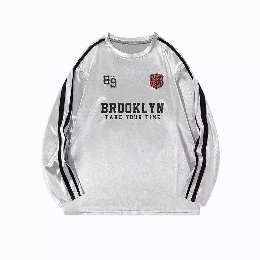 Sporty Activewear Number Printed T Shirt Casual Loose O-Neck Short Sleeve Tees Women 2025 Summer Fashion Streetwear Lady