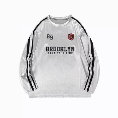 Sporty Activewear Number Printed T Shirt Casual Loose O-Neck Short Sleeve Tees Women 2025 Summer Fashion Streetwear Lady