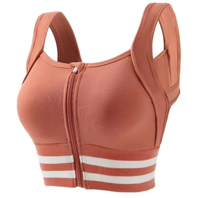 Sports Bras Zip Front For Women With Full Coverage Removable Padded Workout Bra Shockproof Yoga Underwear Running Fitness Vest