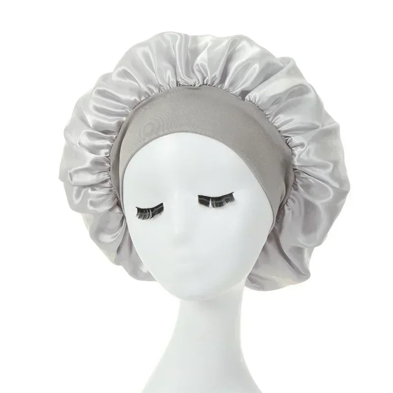 Women's Silk Bonnet for Sleeping Double-layer Adjustable Hood Capbath Cap Chemotherapy Cap Styling Cap Hair Wrapping Tool