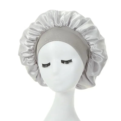 Women's Silk Bonnet for Sleeping Double-layer Adjustable Hood Capbath Cap Chemotherapy Cap Styling Cap Hair Wrapping Tool