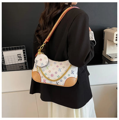 Famous Designer Elegant Handbags Leather For Women, Ladies Crossbody Shoulder Bag Classic Popular And Lightweight For Shopping