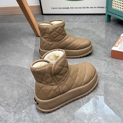 Kalsooni 2024 Winter Velvet Thick Warm Shoes Waterproof Platform Snow Boots for Women