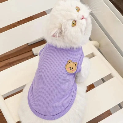 Summer Dog Clothes for Small Dogs Pet Dog Cooling Vest Puppy Clothing Solid T-Shirt Waffler Pet Apparel Chihuahua Dog Costume