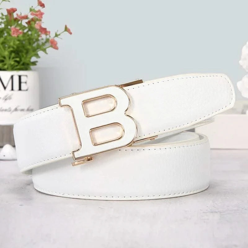 Leather Belt For Men Designer Alloy Buckle Waist
