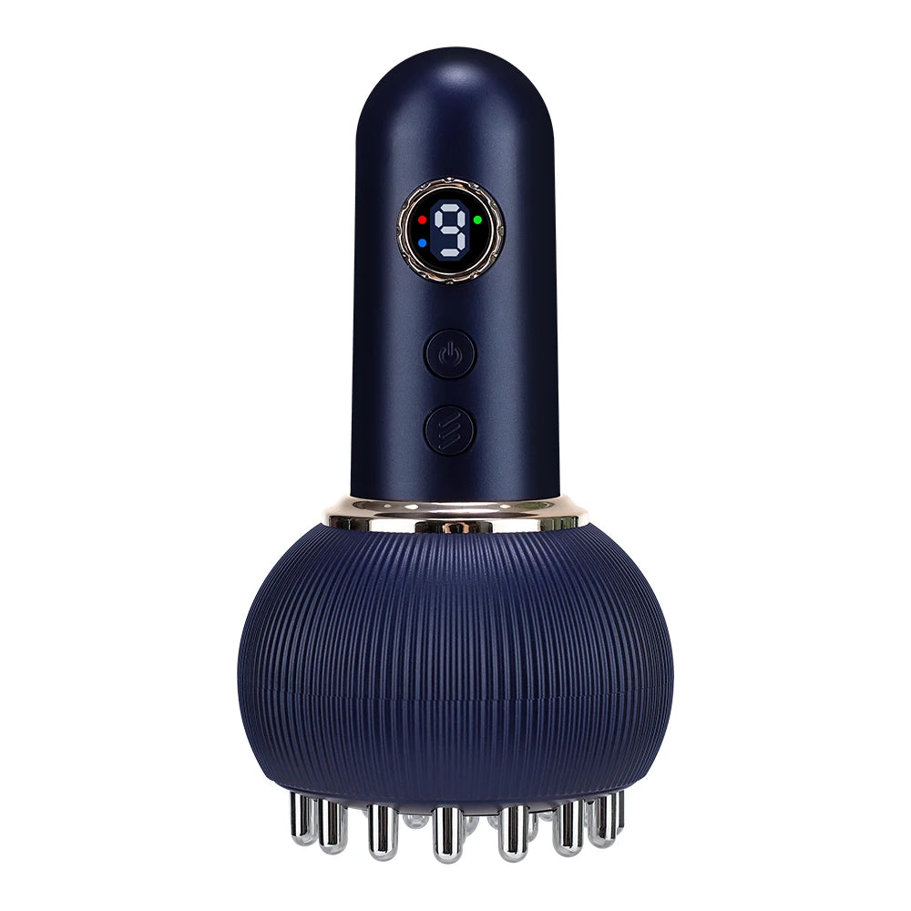 Wireless Guasha Massager Body Shaping Heating Meridian Scraping Brush Lymphatic Drainage Machine Fat Burner Rechargeable