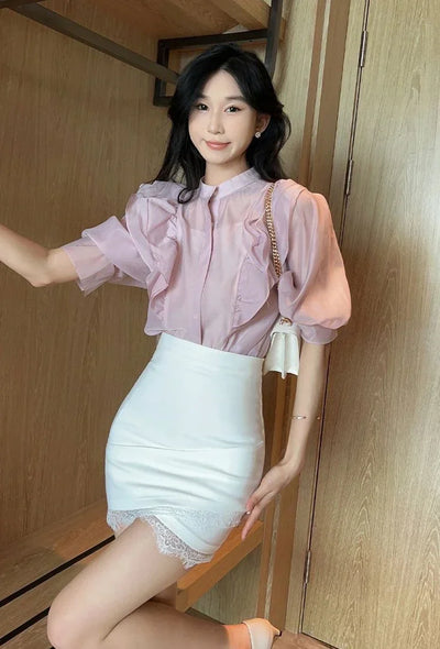 Midi Woman Skirt New In Patchwork Summer Skirts for Women 2024 Trend Cheap High Quality Aesthetic Luxury Elegant Clothing Sales