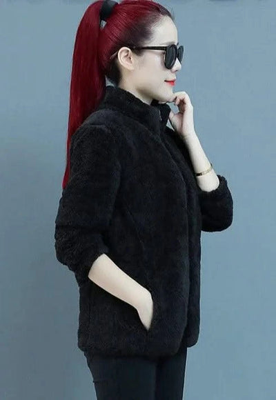 Fleeced Short Coats for Women  High Quality Casual