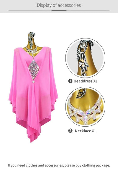 Pink Dress For Women Evening Latin Dance