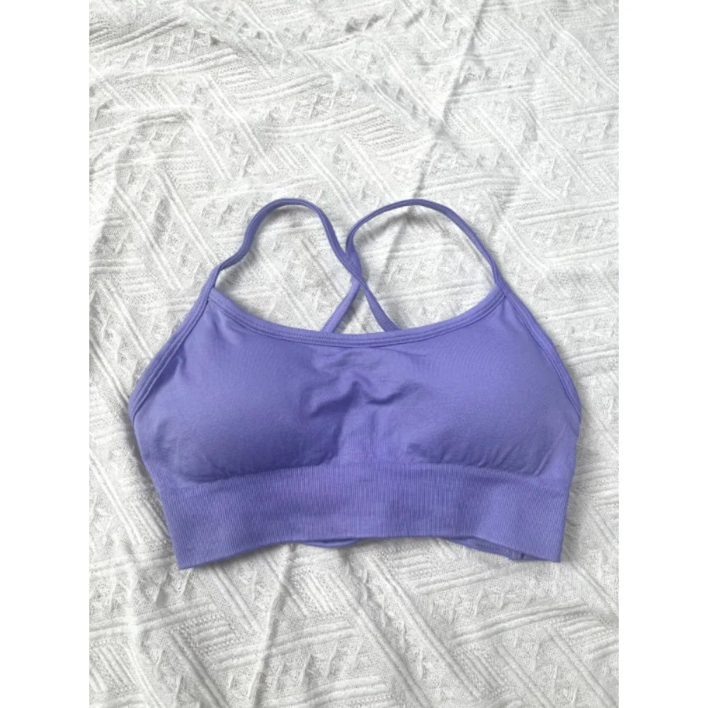 Yoga, Sports, Cycling, Vest, Halter Bra for Women, Seamless Breathable, High-support Sports Bra, Yoga, Running, Gym Exercise