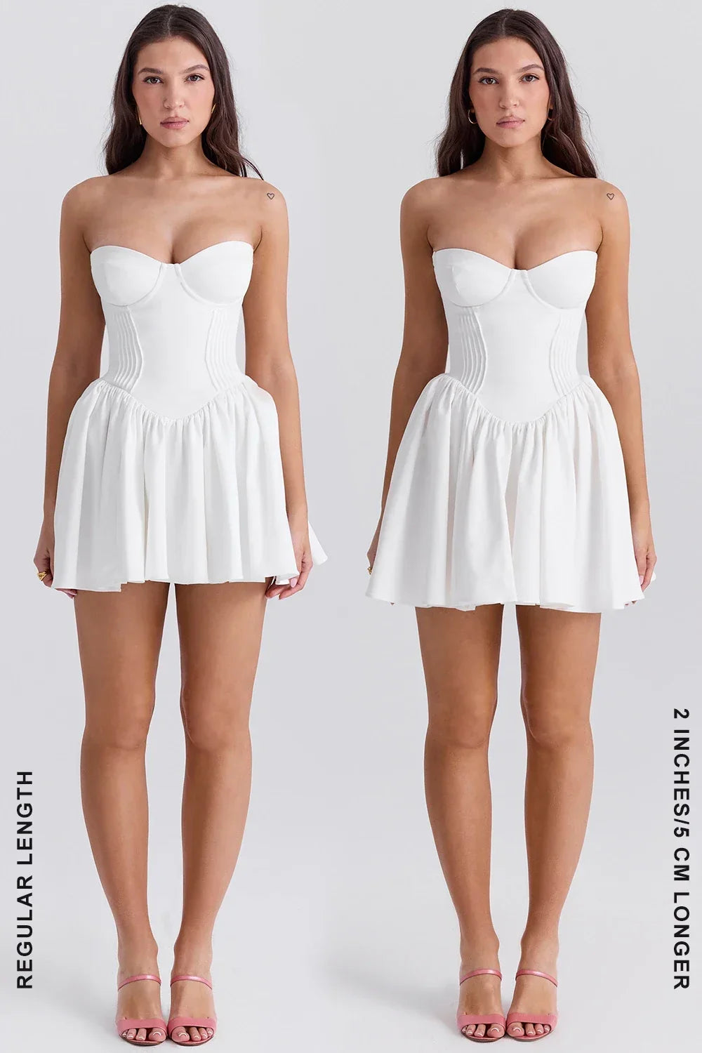 Luxury dresses women 2025 Summer dresses for women evening party dresses bodycon white mini dress elegant ruffle dress tube top