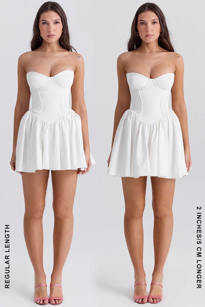 Luxury dresses women 2025 Summer dresses for women evening party dresses bodycon white mini dress elegant ruffle dress tube top