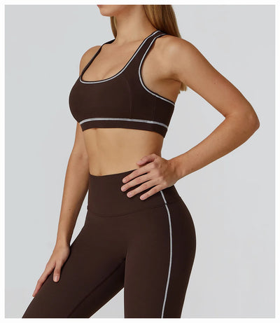 Yoga Bra Women Breathable Sports Bra Anti-Sweat Fitness Shockproof Crop Top Push Up Gym High Strength Workout Underwear