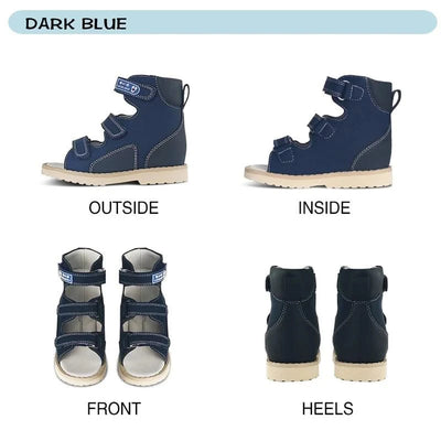Boys Children Orthopedic Shoes For Kids Summer Sandals Toddler Leather Varus Clubfoot Footwear 2-8Year