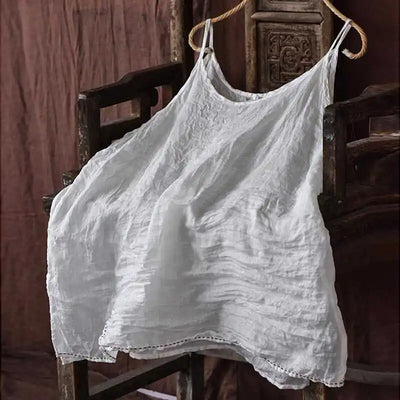 Asymmetric Cotton Linen Loose Underwear Outerwear Women's Vest Brand Name Casual Summer Faion Comfortable Breathable