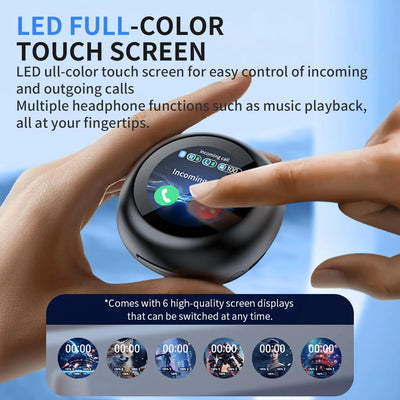 Wireless Earbuds, Touch Screen Bluetooth 5.4 Ear Buds, ACN/ENC Noise Cancelling Earphones, IPX45, In-Ear HiFi Sound Stereo