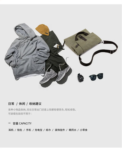 Men's Fashion Canvas Shoulder Bag Business Travel Crossbody bags Men Multifunctional Messenger Bags Briefcase Men Handbags Totes