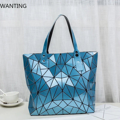 New Luxury Handbags Women Bags Designer Beach Large Tote Hologram Shoulder Bag Sac A Main Geometric Bag Bolsa Feminina Silver